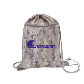 Custom Admart B-8420DM Digital Camo Drawstring Backpack Tote Bag