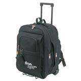 Custom B-8442 Expandable Rolling Backpack Backpack w/Rolling Wheel and Pulling Handle 600D Polyester w/Heavy Vinyl Backing