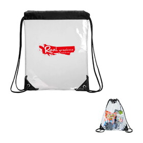 Custom Admart B-8478 Clear Vinyl Drawstring Bag