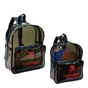 Custom Admart B-8480 Transparent Black Vinyl Backpack