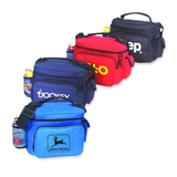 B-8517 Poly Cooler Bag with Front Pocket and Zippered Closure 600D Polyester with Heavy Vinyl Backing