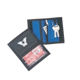 Custom B-8601 Key Chain Wallet Zipper Pocket and Clear Window Velcro Closure 420D Nylon