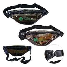 Custom Admart B-8846 Black Vinyl Transparent Fanny Pack