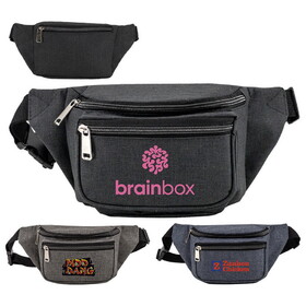 Custom Admart B-8851 Triple Zipper Heather Fanny Pack