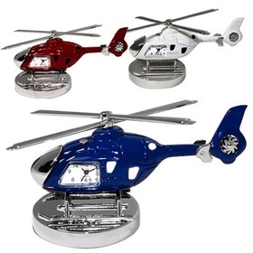 Custom CY-1161 Helicopter Clock Made of Die Cast Metal Housing.Moveable Propeller Blades