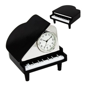 CY-1174 Grand Piano Novelty Metal Clock, Clock Folds Inside Piano When Not In Use