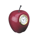 Custom DY-2046 Marble Apple Clockwooden Base Optional