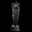 Custom DY-2061 Crystal Trophy, Tall Star Prism Shape Ontop of A Trapezoid Base, Price/each