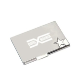 Custom HA-5001 Nickel Finished Business Card Holder with Shiny Star