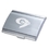 Custom HM-9012 Elegant Two Tone Brushed Stainless Steel Business Card Case In Curved Shaped, Price/each
