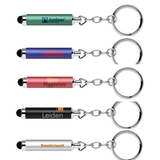 Custom KL-109 Capacitive Stylus Key Chain with Choices of Split Ring or Carabiner Ring Options