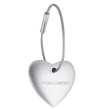 Custom KM-7003 Cable Closure Heart Shaped Key In Matte Nickel Finish Over Alloy