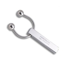 KM-7009 Pillar Key Chain with Metal Ball Easily Twist On and Off Design In Shiny Nickel Finish