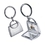 Custom KM-7046 Cloth Hanger Design Key Holder with 3 Removable Split Rings, Price/each