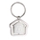 Custom KM-7047 House Shaped Key Tag Swing to Showcase Your Logos In Shiny Nickel Finish Over Alloy, Price/each