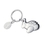 Custom KM-7057 Shiny Nickel-Plated "Airplane" Key Holder with Hang Tag Shown Laser Engraved Logo, Price/each