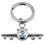 Custom KY-3082 Jeweled Airplane Key Chain, Price/each