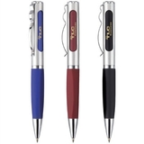 Custom PG-102 Twist-Action Solid Brass Ballpoint Pen with Dual Logo/Message Function