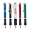 Custom PM-206 Twist Action Aluminum Construction Metal Pen Bold Color Matte Finish Barrel with Soft Roubber Grip and Chrome Accents, Price/each