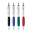 Custom PM-210 Click Action Aluminum Ballpoint Smooth Satin Finish Barrel with Colored Rubber Grip and Chrome Trims, Price/each
