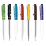 Custom PM-226 Twist Action Aluminum Ballpoint Pen Popular Colors Cap with Enamel Coating Finish and Chrome Barrel