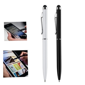 Custom PP-108 Aluminum Constructed Ballpoint Pen with Stylus Capacitive Soft Touch Stylus