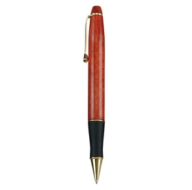Custom PW-261B Twist Action Ballpoint w/Rubber Grip and Gold Trims