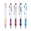Custom PZ-30106 Click Action Ballpoint Pen, Sleek White Body with Colorful Translucent Inlay Design and Silver Accents, Price/each