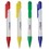 PZ-30110 Click Action Retractable Ballpoint Pen with White Body and Colorful Accents, Price/each