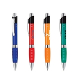 Custom PZ-30160 Click Action Retractable Ballpoint, Colorful Wide Barrel with Matching Color Grip and Chrome Accents