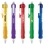Custom PZ-30208 Click Action Pen Translucent Color Body with Matching Grip Matte Silver Trim, Price/each
