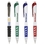 Custom PZ-3028 Click Action White Ballpoint Pen with Bright Translucent Clip and Matching Color Gripper, Price/each
