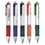 Custom PZ-3032 Click Action Mechanism Ballpoint Pen with Translucent Clip and Color Matching Rubber Grip, Price/each