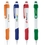 Custom PZ-30451 Click Action Pen Solid Silver Body with Colored Grip and Translucent Trim, Price/each