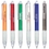 Custom PZ-30455 Click Action Ballpoint Pen Frosted Wide Barrel and Grip with Clear Trims, Price/each