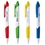Custom PZ-30607 Click Action Ballpoint Pen Solid White Barrel with Colored Grip and Trims, Price/each