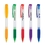Custom PZ-3071 Click Action Retractable Frosted White Ballpoint with Colorful Rubber Grip, Price/each