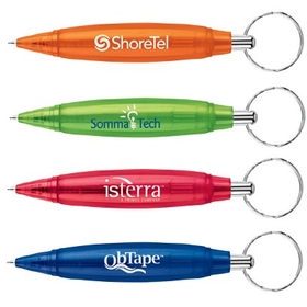 Custom PZ-30952 Click Action Pen Translucent Color Barrel with Split Ring