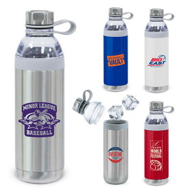 Custom Admart WS-1013 20 oz. Dual Open Stainless Steel Water Bottle