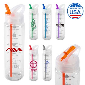 Custom Admart WS-1032 Made in the USA 32 oz. Hydration Mark Water Bottle with Flip Up Spout