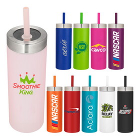 Custom Admart WS-2032 22 oz. Stainless Steel Straw Tumbler