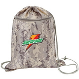 Custom BP0151CAM Digital Camo Drawstring Tote Bag w/ Zipper