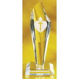 Custom COCTR03 The Alfa Crystal Collection, Crystal Torch Award 3"W x 7.5"H x 3"D (S)