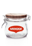 Custom 16 oz. Glass Candy Jars With Wire Wooden Lids