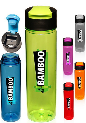 Wholesale 24 oz. Slim Fit Flip Top Water Bottle | Plastic Water Bottles |  Order Blank