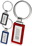 Custom Rectangle Color Accent Metal Keychains, Price/piece