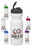 Blank 24 oz. Pet Plastic White Bike Water Bottles With Flip Top, Price/piece