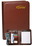 Custom 10.5 in. X 14 in. X 2 in. Brown Zippered Ringfolios With Clipboard, Price/piece