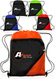 Blank 13W X 16H Drawstring Bags Zipper Pocket
