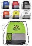 Blank Drawstring Backpacks With Front Pocket